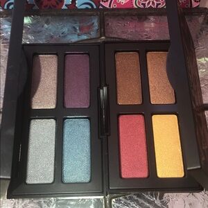 3 Kat Von D Eyeshadow Palettes - Purple, Blue, Gold, and Red Shades +